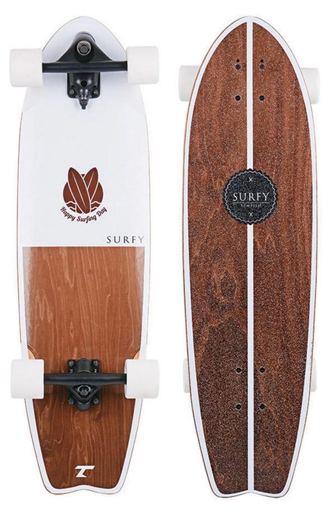Długi stolik Surfy 82,5 x 23,5 cm, biało-brązowy Zdjęcie produktu 