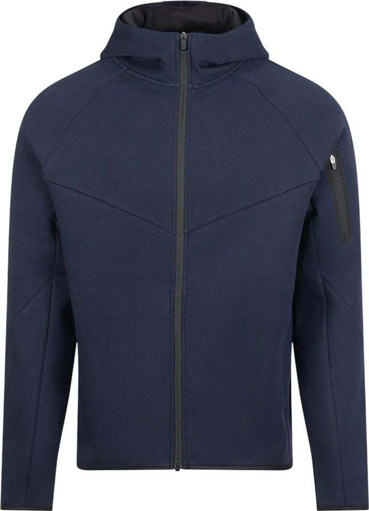 Just Cool - "AWDis Adapt" Kapuzenpullover für Herren, Durchgehender Reißverschluss, Fleece PC8183 (XL) (Dunkelblau)