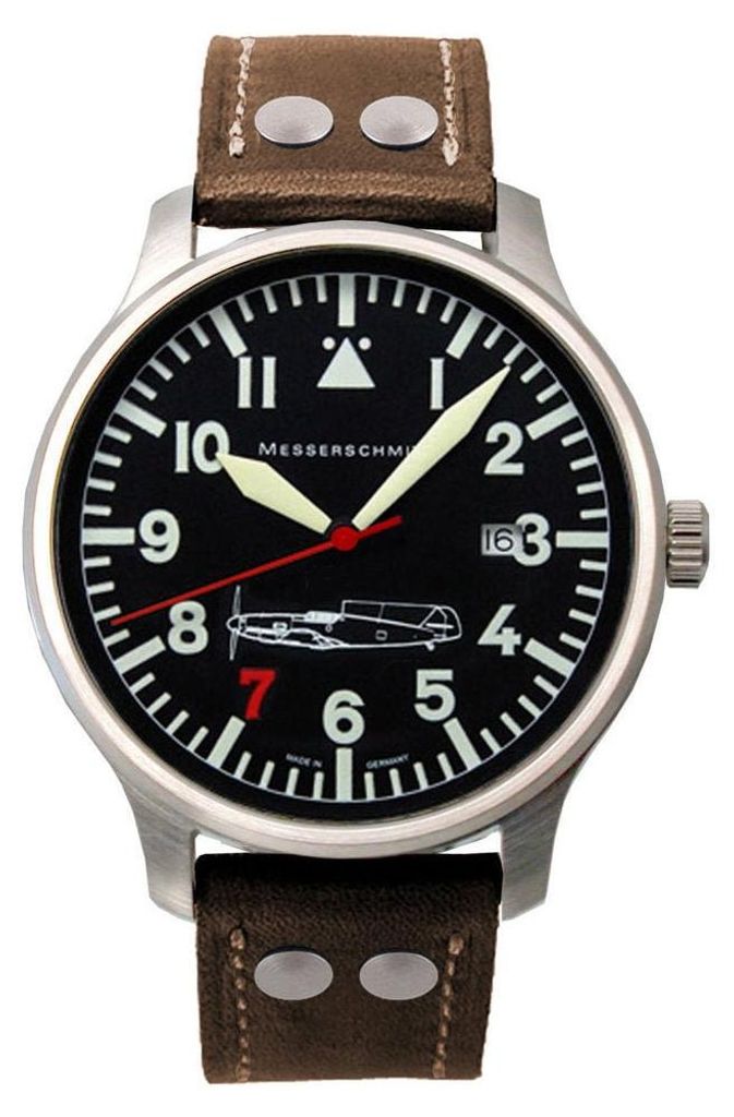 Messerschmitt Flieger Rote 7 Herrenuhr Produktbild 