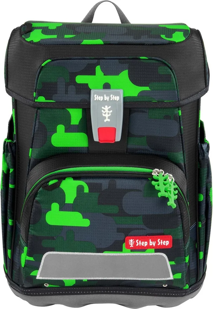 Kit cartable léger 5 pièces Step by Step Cloud vert avec chat noir