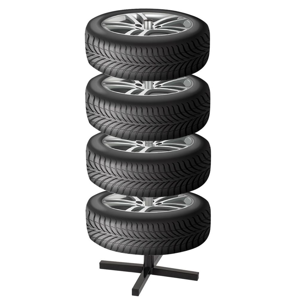 SEVICO Felgenbaum Reifen Ständer Reifenbaum Regal für 4 Räder Autofelgen für die Garage F302