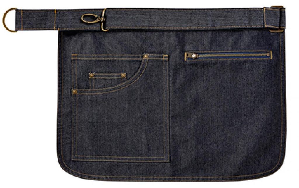 Premier Workwear PR138 | Schürze Metro Utility Hip Apron, 31 x 32 cm - Farbe: Indigo Denim (ca. Pantone 2380C) - Größe: 31 x 32 cm