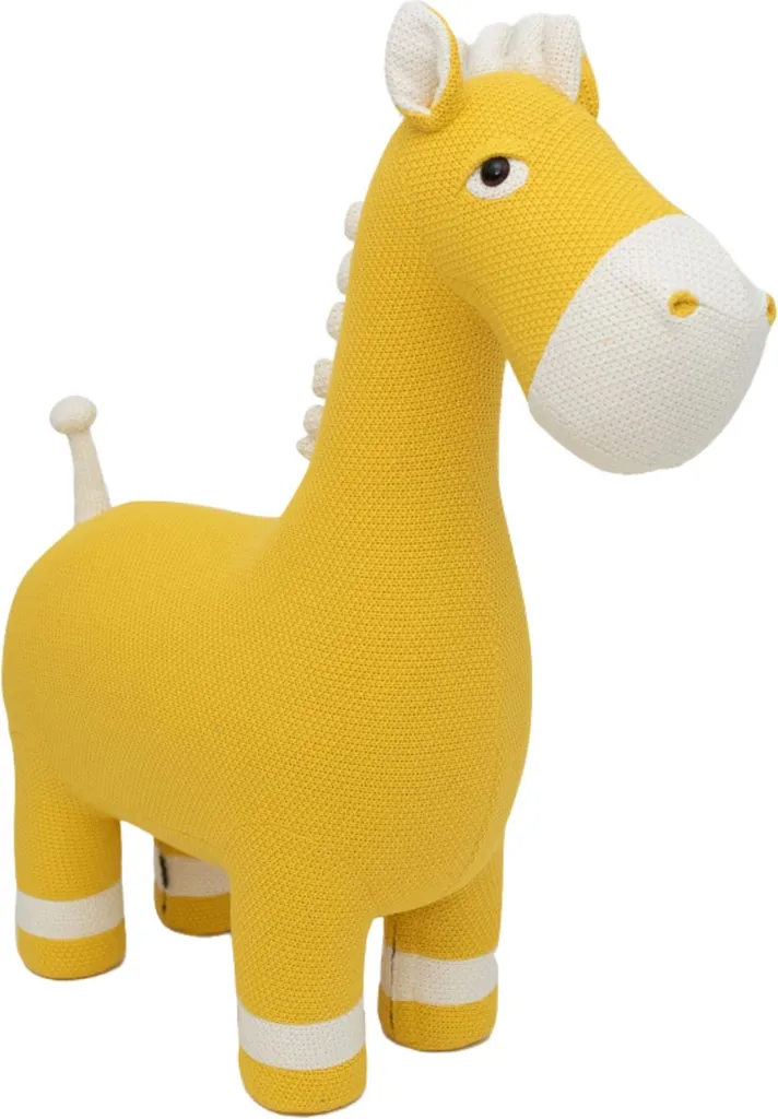Grand doudou cheval fauteuil pour coin lecture et jeux d'imitation