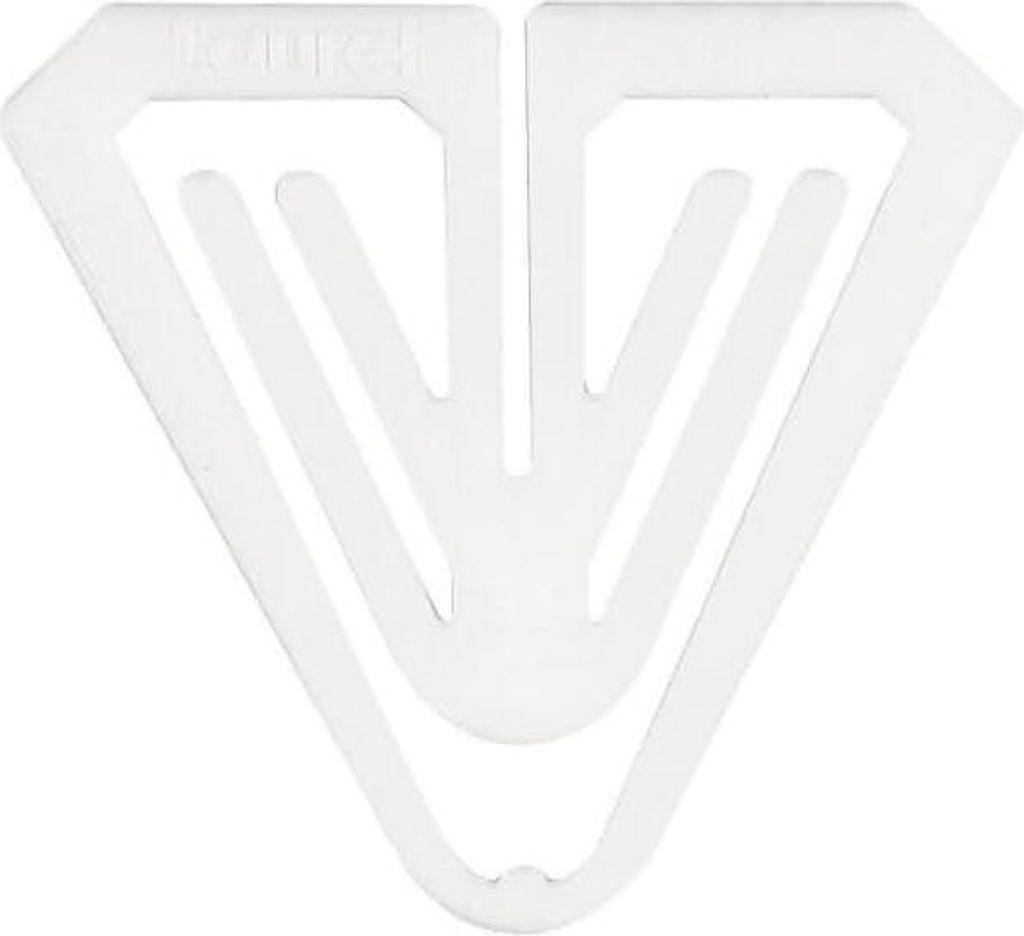 Büroklammern Plastiklips Butterfly 50mm VE=1000 Stück weiß