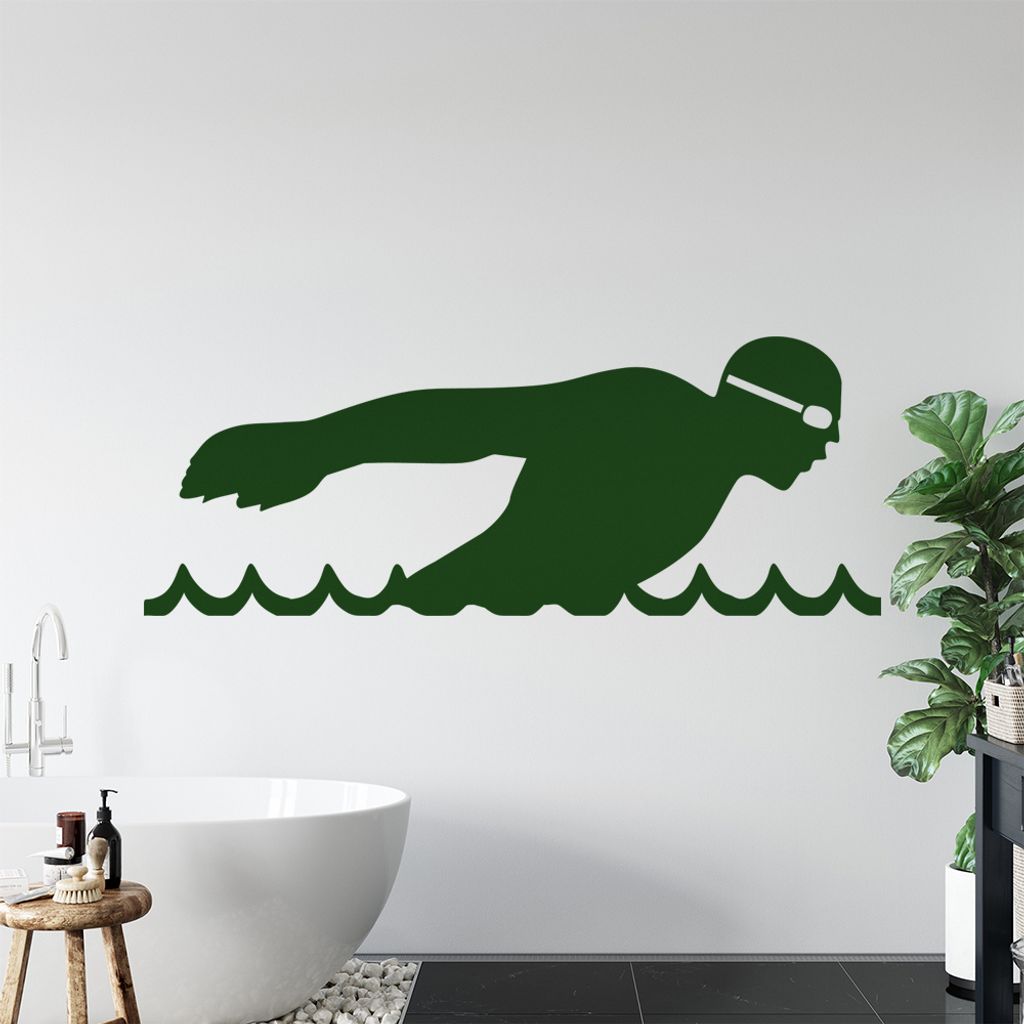 Triathlon Sportler Figur Wandtattoo Wandaufkleber Wall Sticker - Dekoration, Küche, Wohnzimmer, Schlafzimmer, Badezimmer