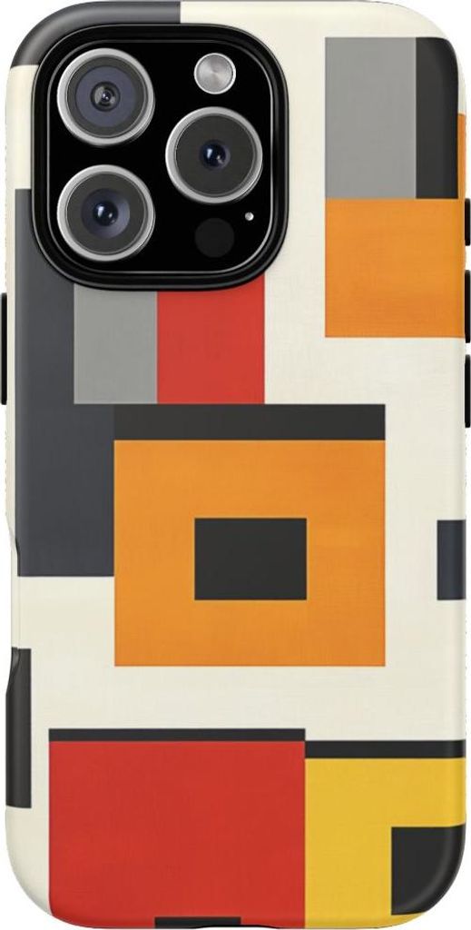 Geometrische Farbblöcke – Hülle Kompatibel mit iPhone 16 Pro