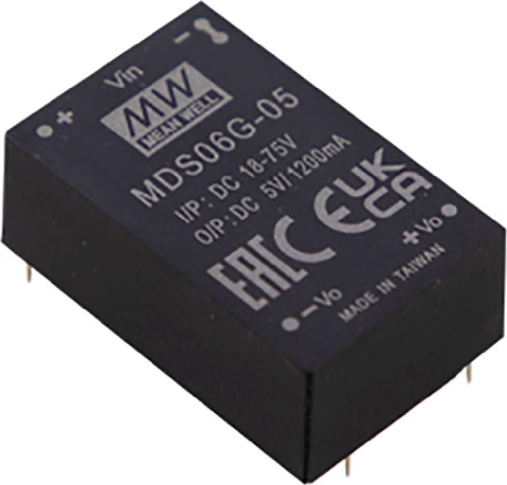 MEANWELL MDS06G-05 DC-DC-Wandler geregelt 5V 1,2A DIP24 6.000V