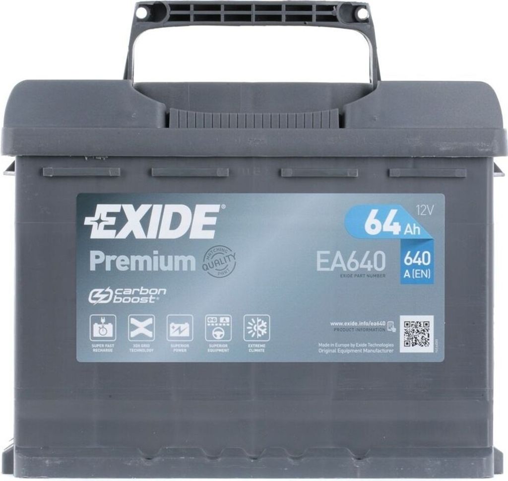 EXIDE Premium Starterbatterie 12V 64Ah 640A/EN B13 L2 für Produktbild 