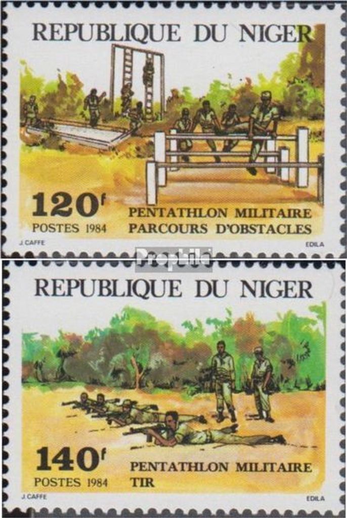Briefmarken Niger 1984 Mi 883-884 (kompl.Ausg.) postfrisch Militärischer Fünfkampf