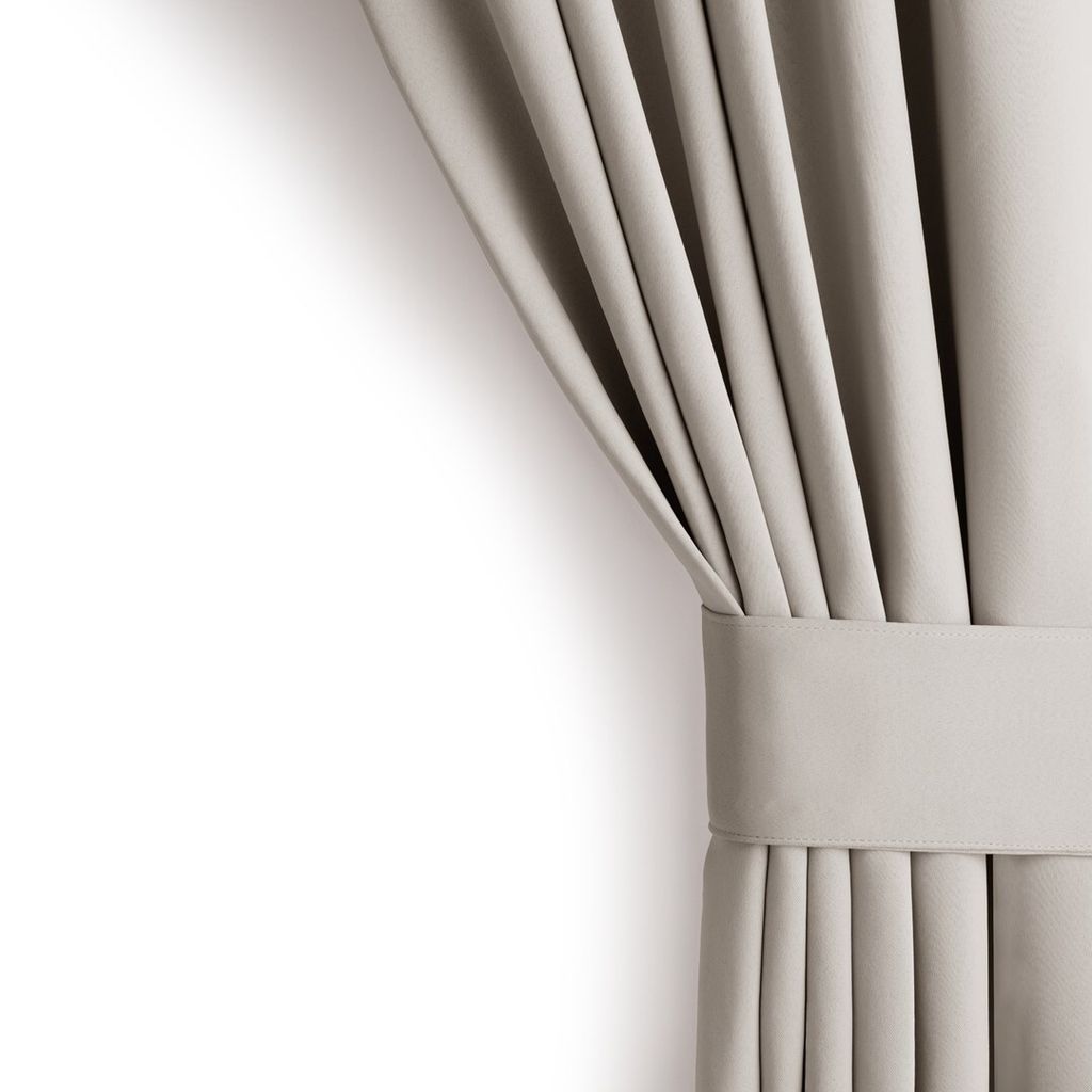 Gardine Ösen Vorhang Ösenvorhang Verdunkelnd 140x245 cm Hell Beige Eyelet Einfarbig