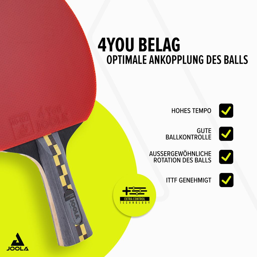 JOOLA pálka na stolný tenis Carbon Pro ITTF schválená pálka Obrázok produktu 3