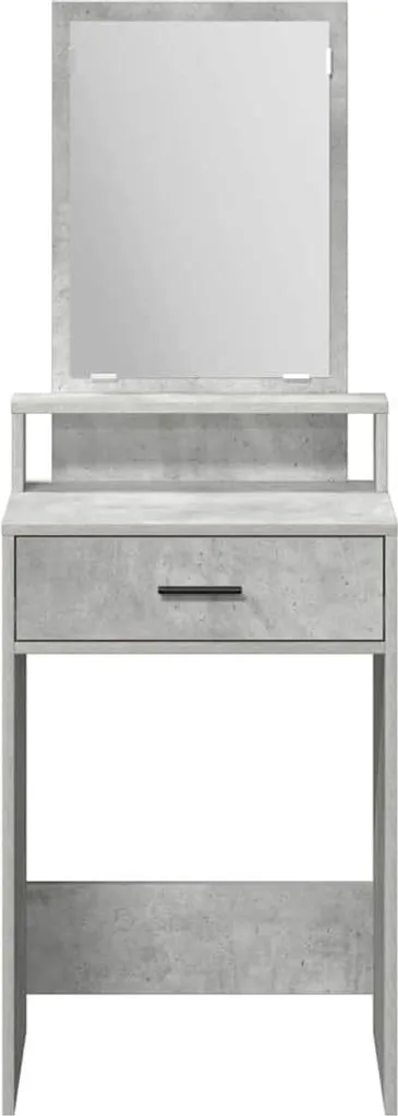 vidaXL Tavolino da Toilette Cemento Grigio 50x41x140 cm Design Moderno - 5