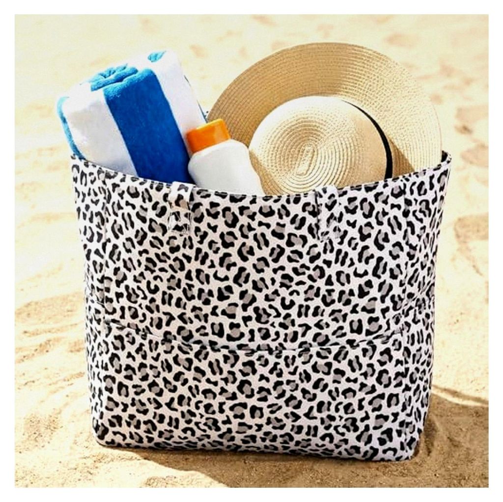 XXL Strandtasche für die Familie, 44x40x20cm, mit Reißverschluss und Tasche, wasserdicht, große Saunatasche für Damen, Badetasche, Handtasche, ...