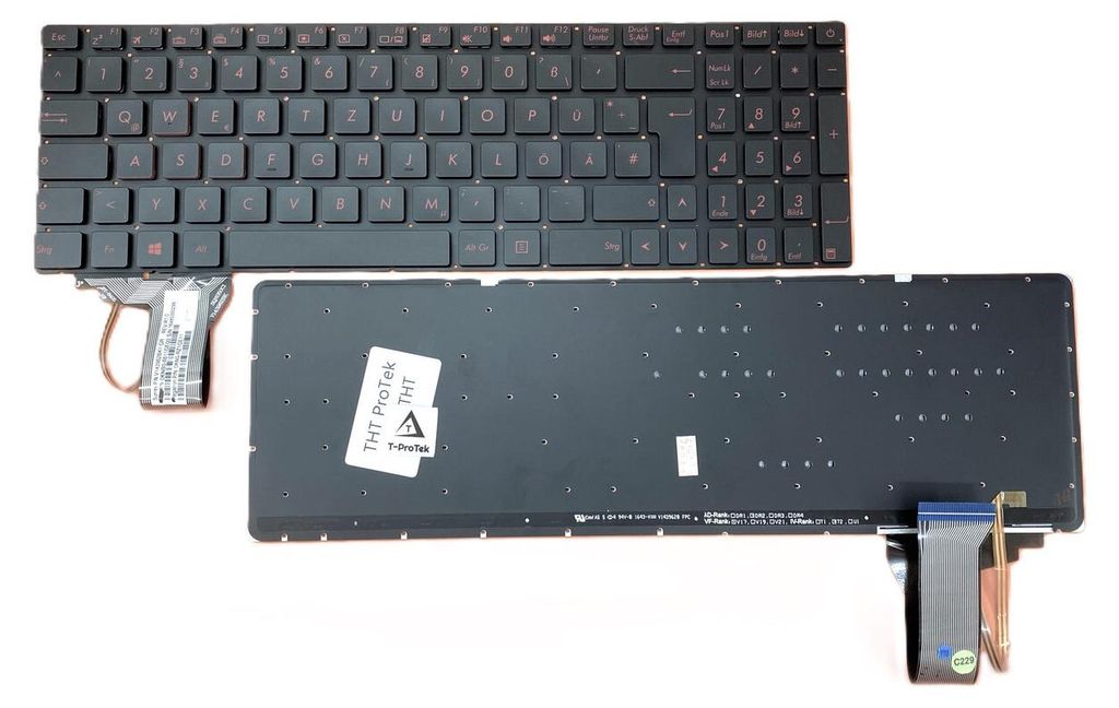 FRANÇAIS - Clavier sans cadre avec éclairage compatible Image du produit 