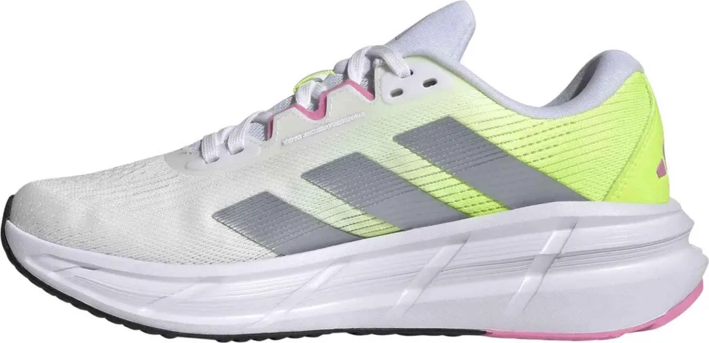 Baskets de Course à Pied Adidas JQ5069 Blanc Argent Rose en Taille 37.3