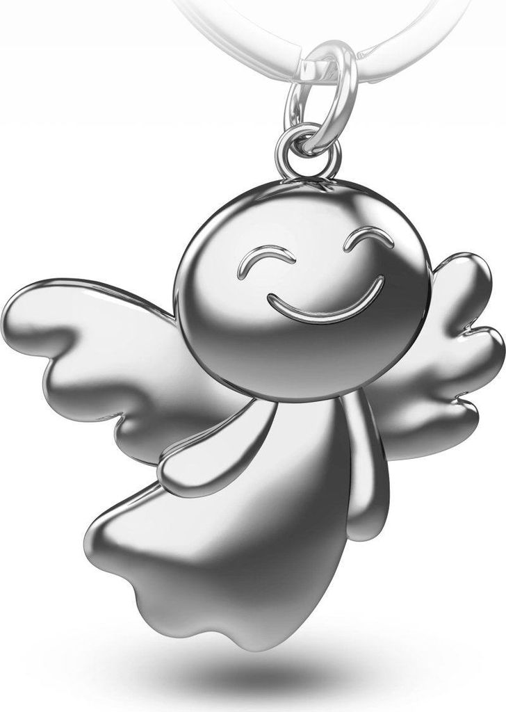 FABACH Schutzengel Schlüsselanhänger Fly - Fröhlicher Engel Anhänger aus Metall - Himmlicher Glücksbringer Auto Schlüsselanhänger Fahr vorsicht