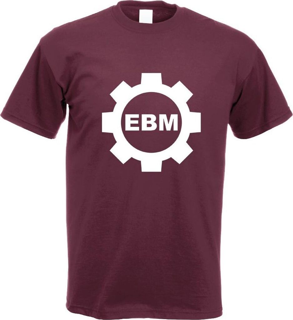 Kiwistar - T-Shirt - Burgund - Ebm Zahnrad Motiv Bedruckt Funshirt Design Print - mit Motiv Bedruckt - Funshirt Design - Sport - Freizeit - Herren ...