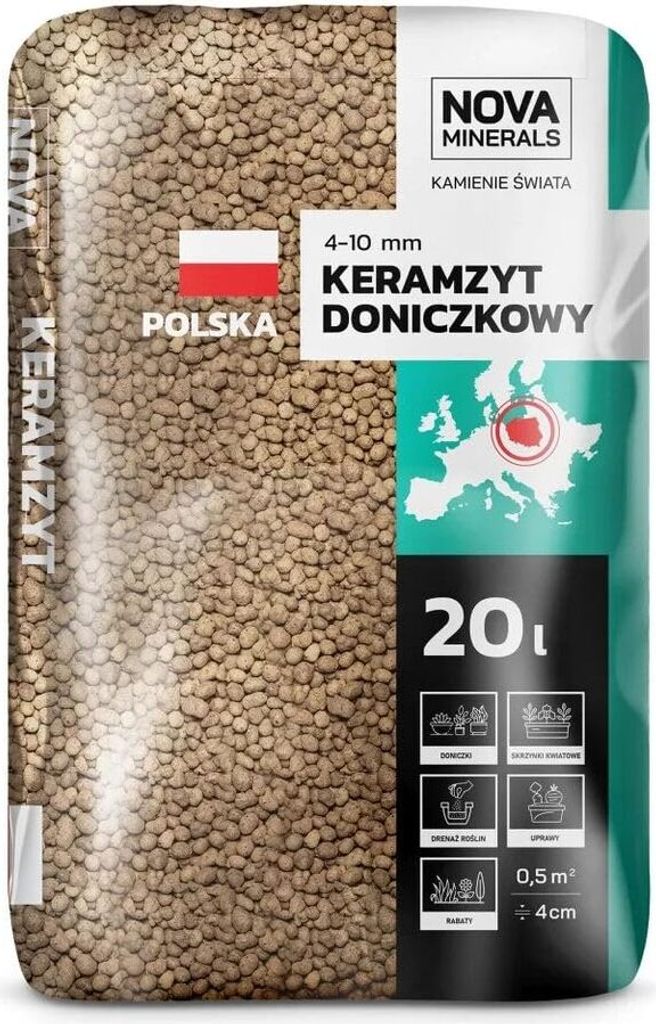 Nova Minerals Tongranulat zur Drainage Keramsit Blähton Produktbild 