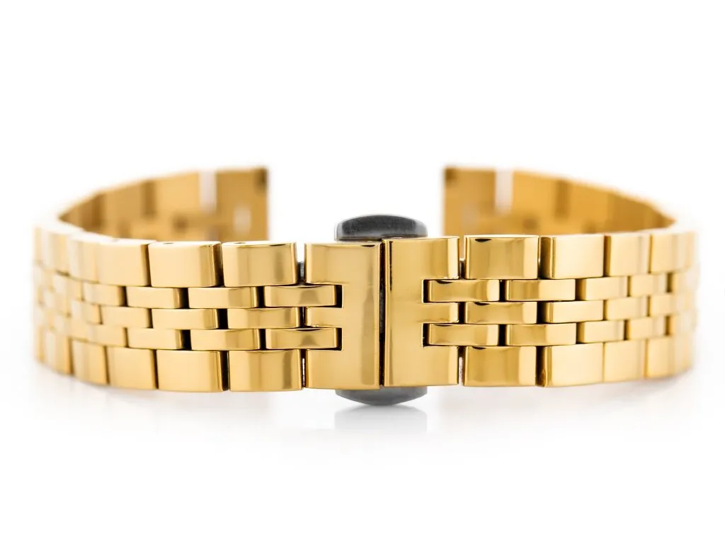 Bracelet en Or 14mm Pacific Modèle 4 - Finition Brillante et Maille Large