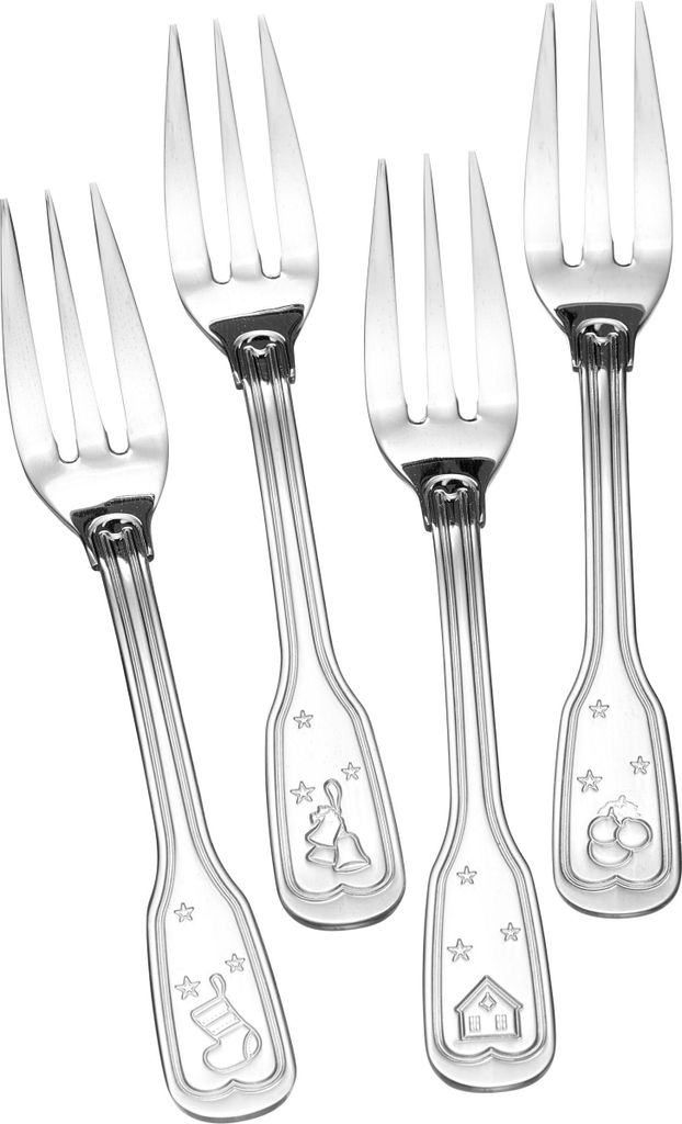 Ritzenhoff und Breker Holly Kuchengabelset 4 teilig 15x18x4cm silber