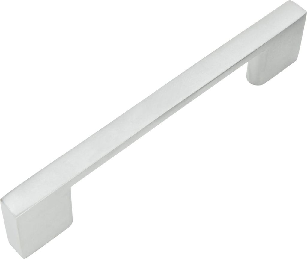 Silberner Möbelgriff 96 mm aus hochwertigem Aluminium – eleganter und funktionaler Designgriff für Küchenmöbel und Schubladen mit mattem Finish.