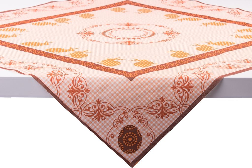 Sovie HOME Tischdecke Rabea in Orange aus Linclass Airlaid 80 x 80 cm, 1 Stück - Osterdeko Ostern Mitteldecke
