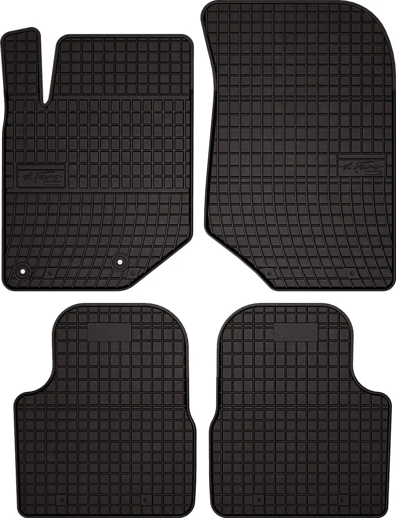 Tappetini auto in gomma adatto per Citroen C4 III (2020-, hatchback) neri, set 4 pz, con fissaggi