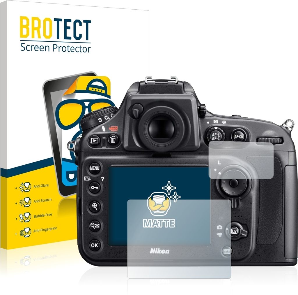 2x BROTECT Schutzfolie für Nikon D800 Displayschutz Displayschutzfolie Folie Matt Entspiegelungsfolie