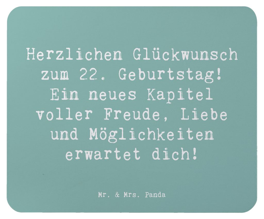 Mr. & Mrs. Panda Mauspad Spruch 22. Geburtstag - Produktbild 