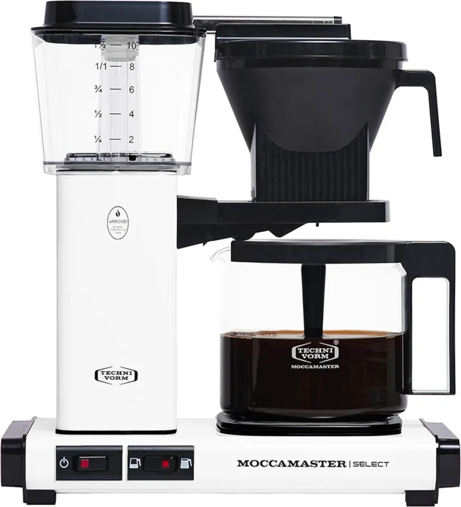 Moccamaster KBG Select Matt White Cafetière Filtre 1,25L Blanc Mat