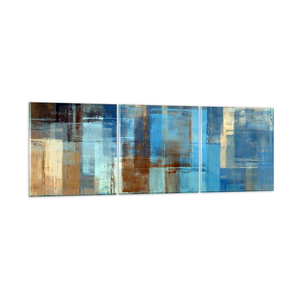 Bilder auf glas - Abstraktion modern - 90x30cm - Glasbilder - Wandbilder - Kunstdruck - zum Aufhängen bereit - Wanddekoration aus Glas - Glas Bild...