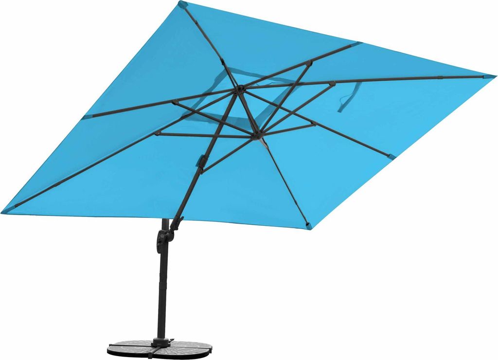 Sonnenschirm 3m x 4m, Aluminium; UV-Schutz; inkl. Regencover