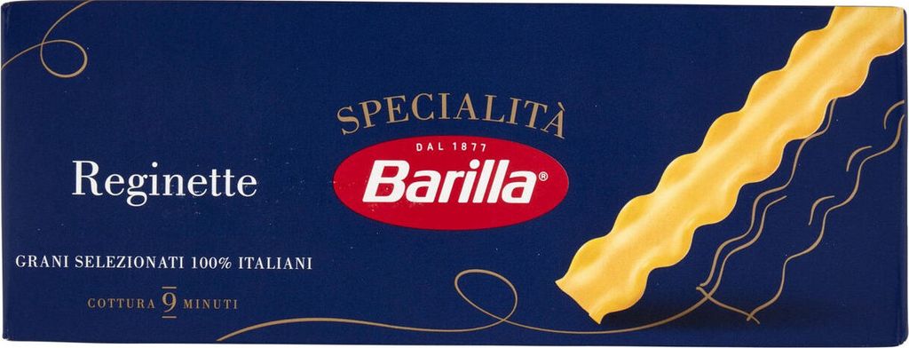 A box of Barilla Reginette pasta.