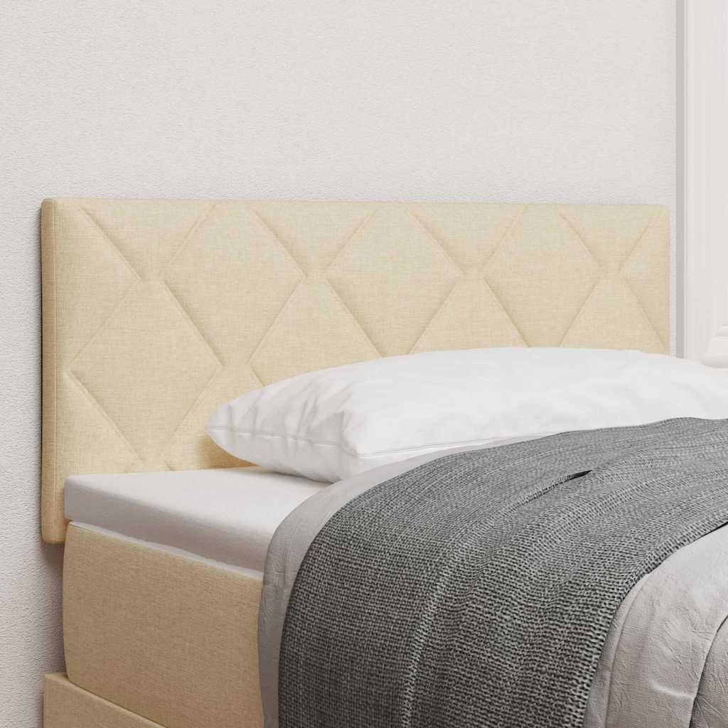 LED Kopfteil Creme 90 cm Stoff