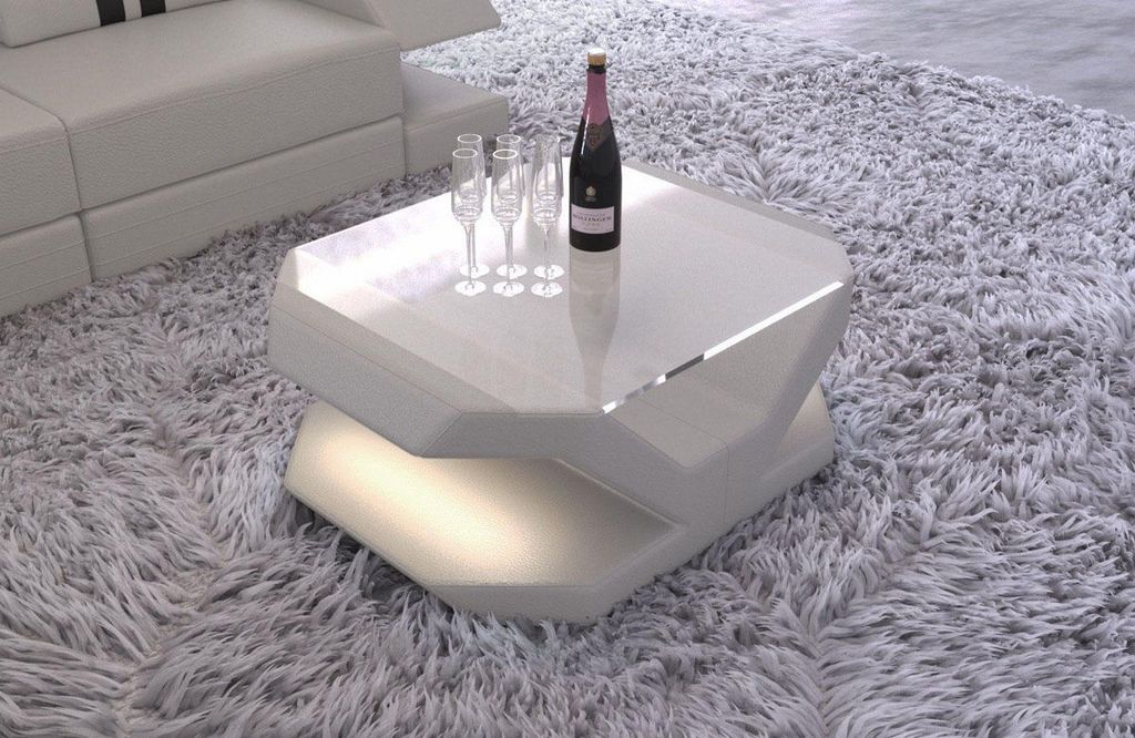 Luxus Couchtisch Venedig – Leder Eleganz Produktbild 