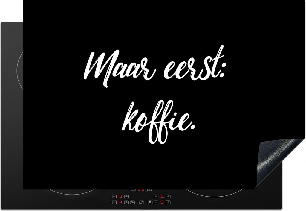 KitchenYeah Herdabdeckplatte Sprichwörter - Zitate - Kaffee - Das Wichtigste zuerst: Kaffee , 76x51cm, Küche Deko, Glaskeramikfeld Herdabdeckun...