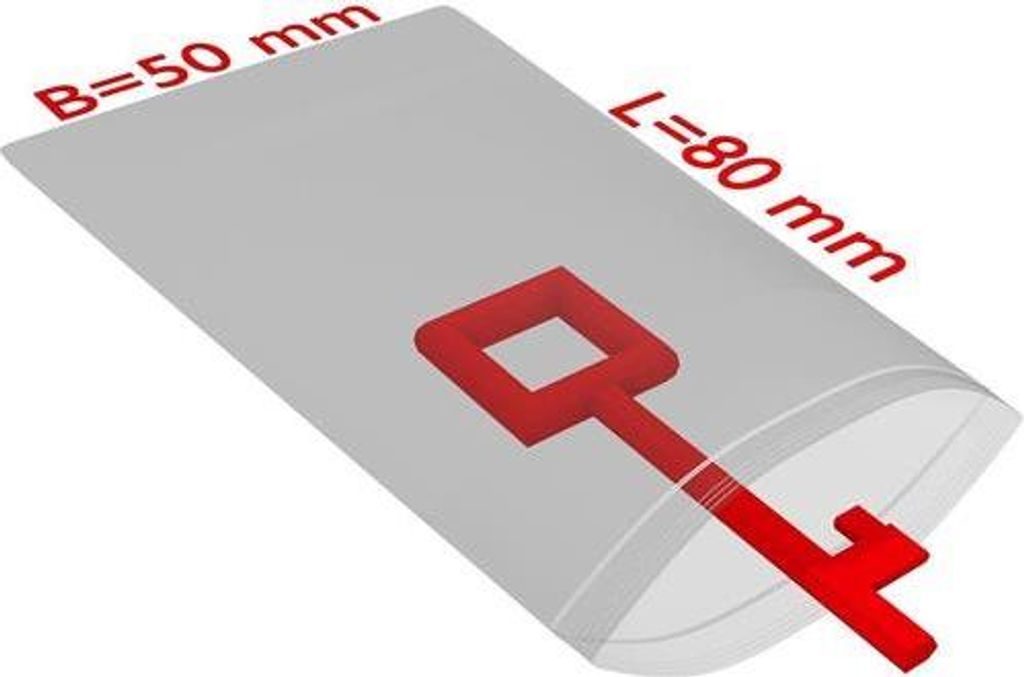 Druckverschlussbeutel Maße 50x80mm Stärke 50μ PE transparent TRANSPAK