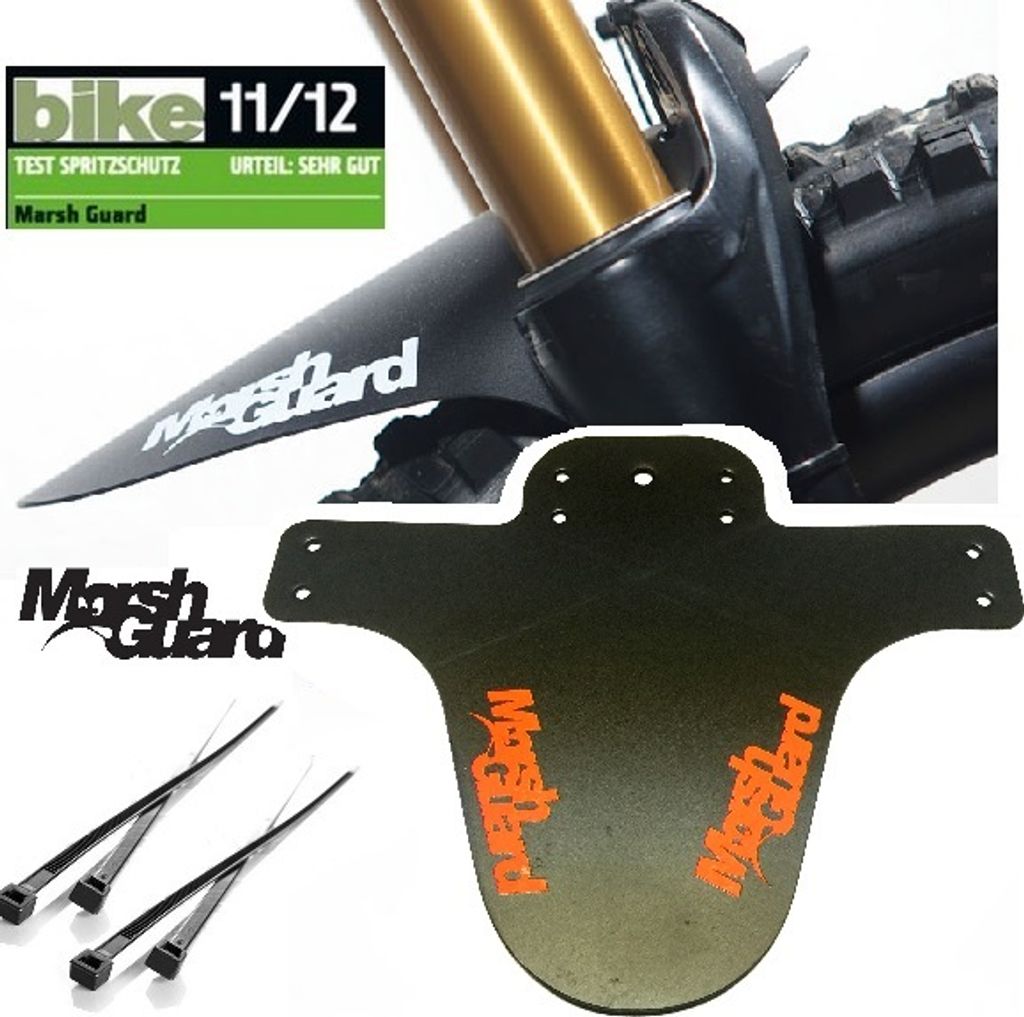 Marsh Guard Plus Mud Schutzblech Fender Schwarz/Logo Orange