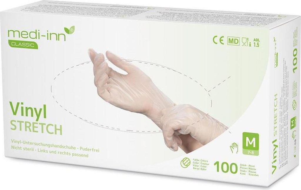 Medi-Inn Vinylhandschuhe Vinyl Stretch - Gr. XL - 1000 Einmalhandschuhe