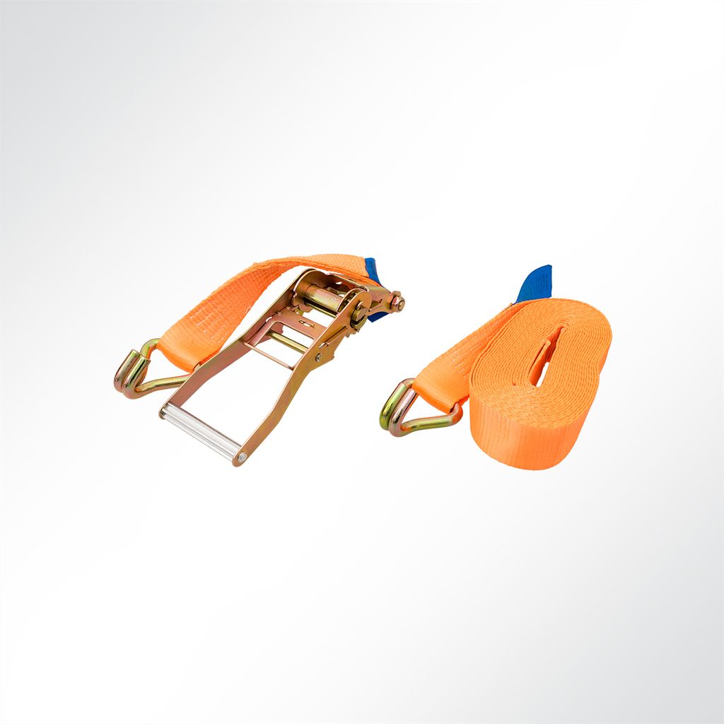 Ratschen Zurrgurt Spanngurt mit Klauenhaken 8,85m 50mm orange 5000kg EN12195-2