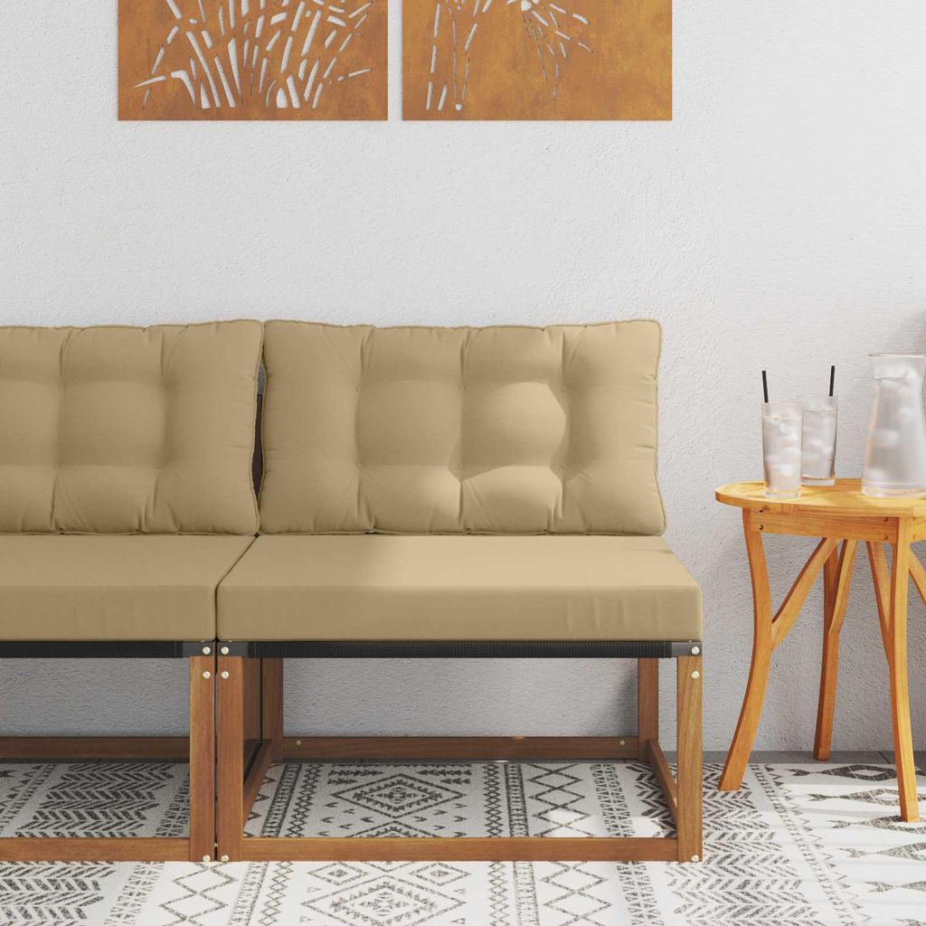 Sectional Sofa Einheiten Massivholz Akazie Natur - Gartenstühle C1639