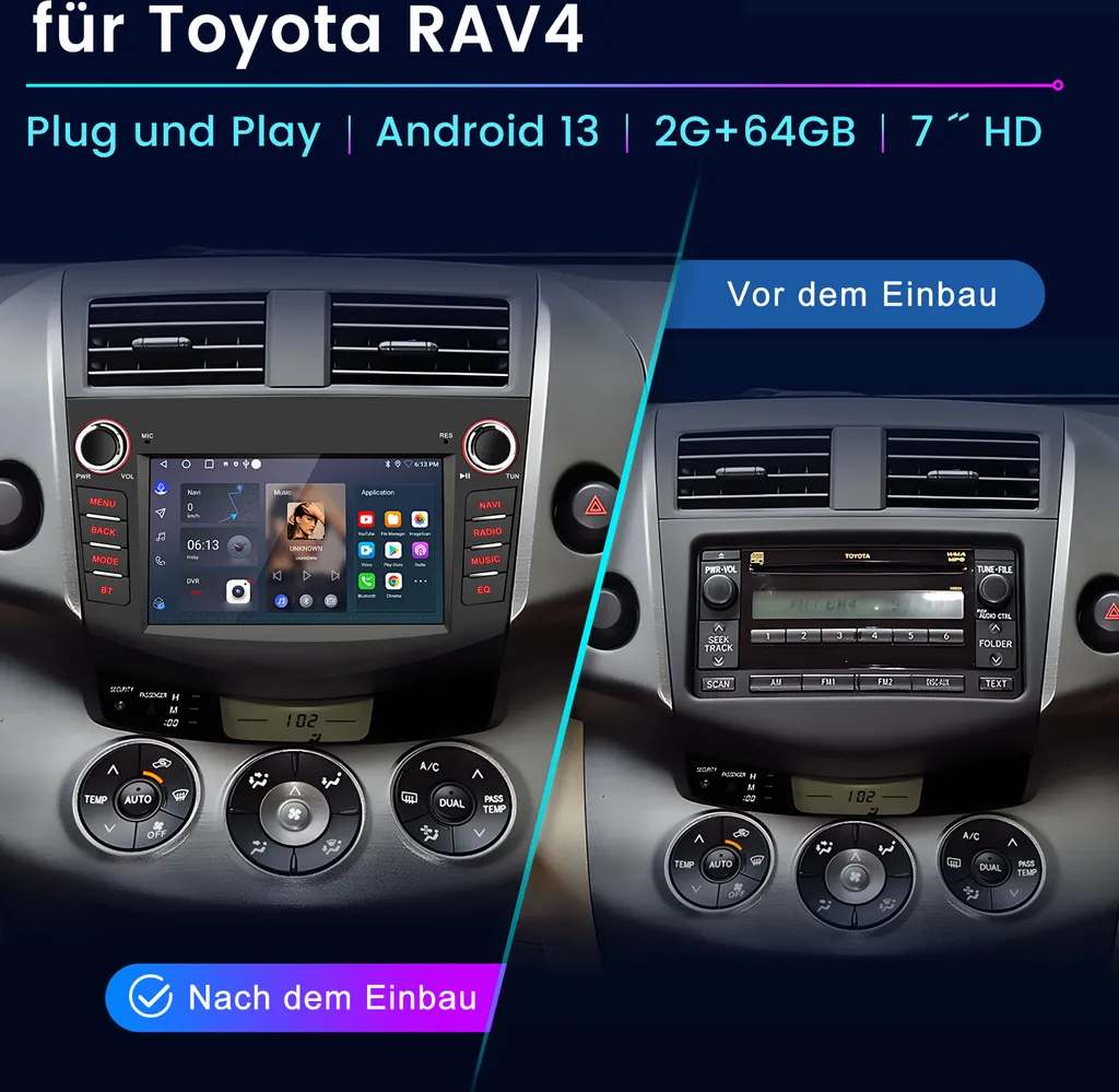 Autoradio Multimedia RAV4 2006-2012 | Android 15 GPS Bluetooth WIFI - 2