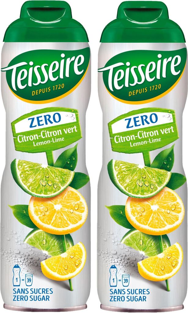 Teisseire Getränke-Sirup Lemon/Zitrone 0% - 600ml (2er Produktbild 