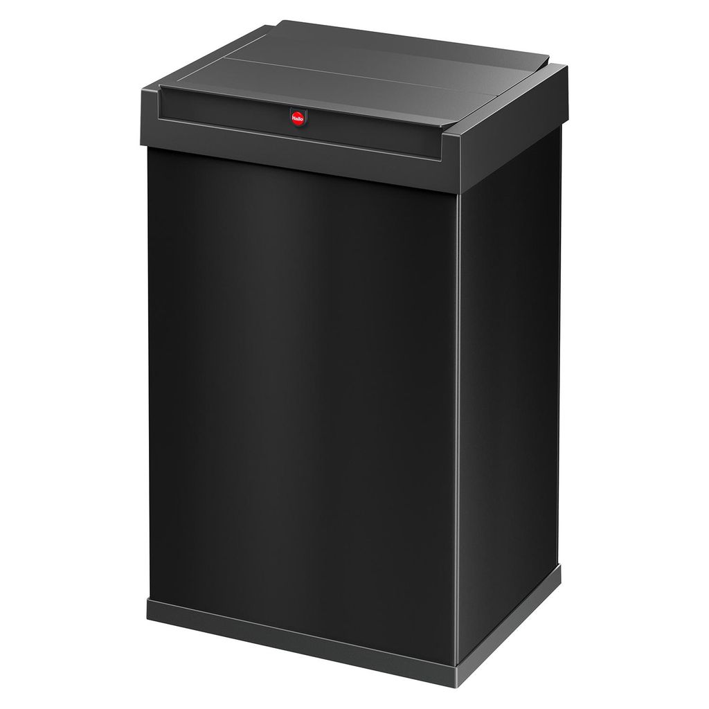 Hailo Big-Box Swing L Mülleimer - 1 x 35 Liter - selbstschließender Schwingdeckel - Stahlblech - Müllbeutel-Klemmrahmen - Mülleimer Küche rech...
