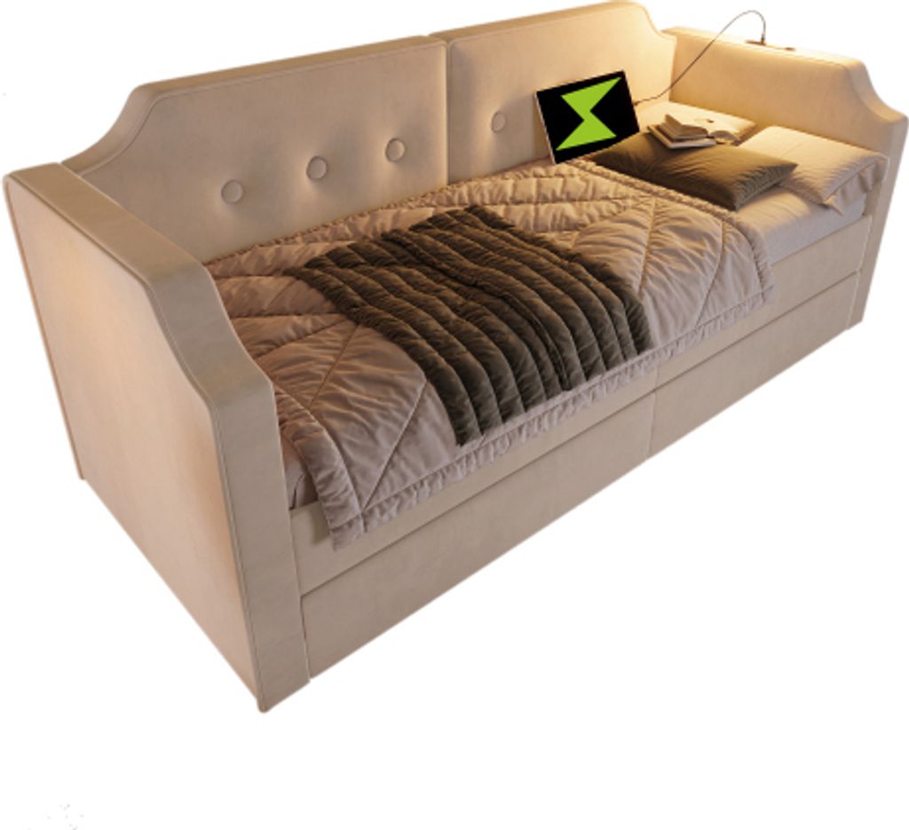 okwish Schlafsofa Daybett 90x200cm mit Lattenrost aus holz, Produktbild 9