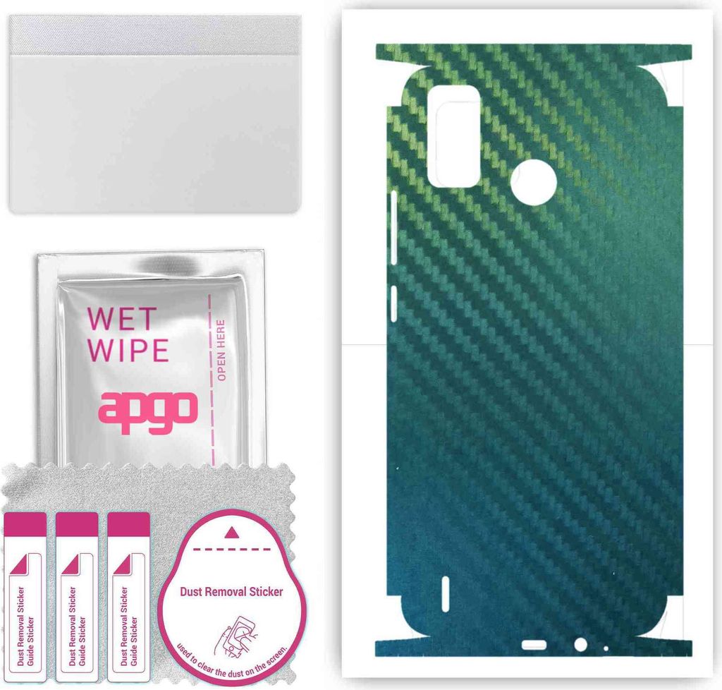 apgo Rückseite + Seiten Schutzfolie, Skin, kompatibel mit Tecno Spark 6 Go, Hinten Displayschutzfolie aus Vinylfolie, kratzfest, einfache Montage ...