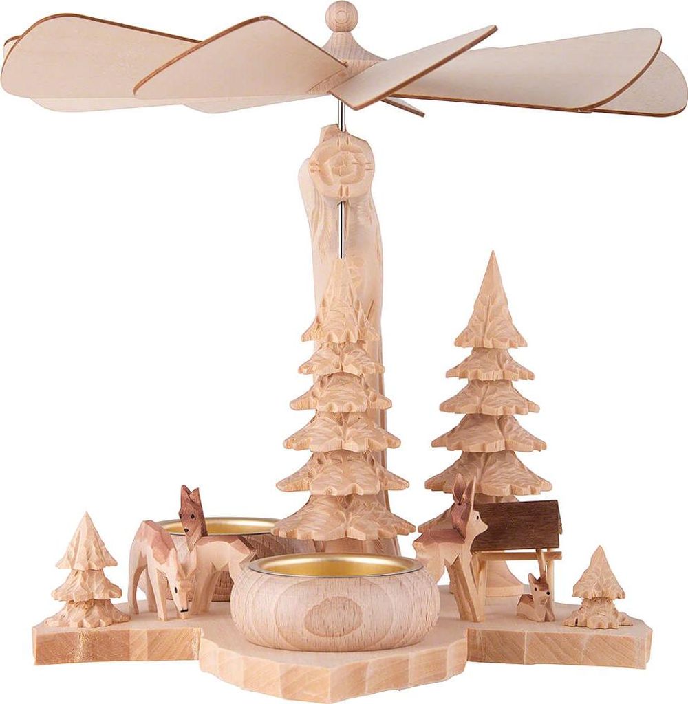 1-stöckige Blattpyramide Rehgruppe (21cm) von RATAGS Holzdesign