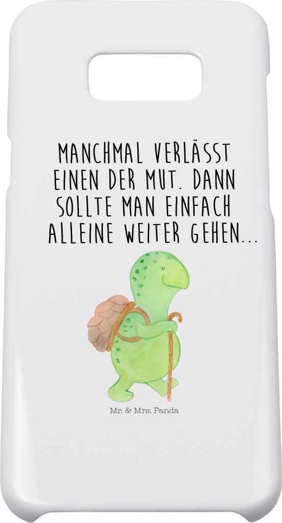 Mr. & Mrs. Panda Samsung Galaxy S8 plus Handyhülle Schildkröte Wanderer - Weiß - Geschenk, Schildkröten, Handycover, Motivation, Motivationsspr...