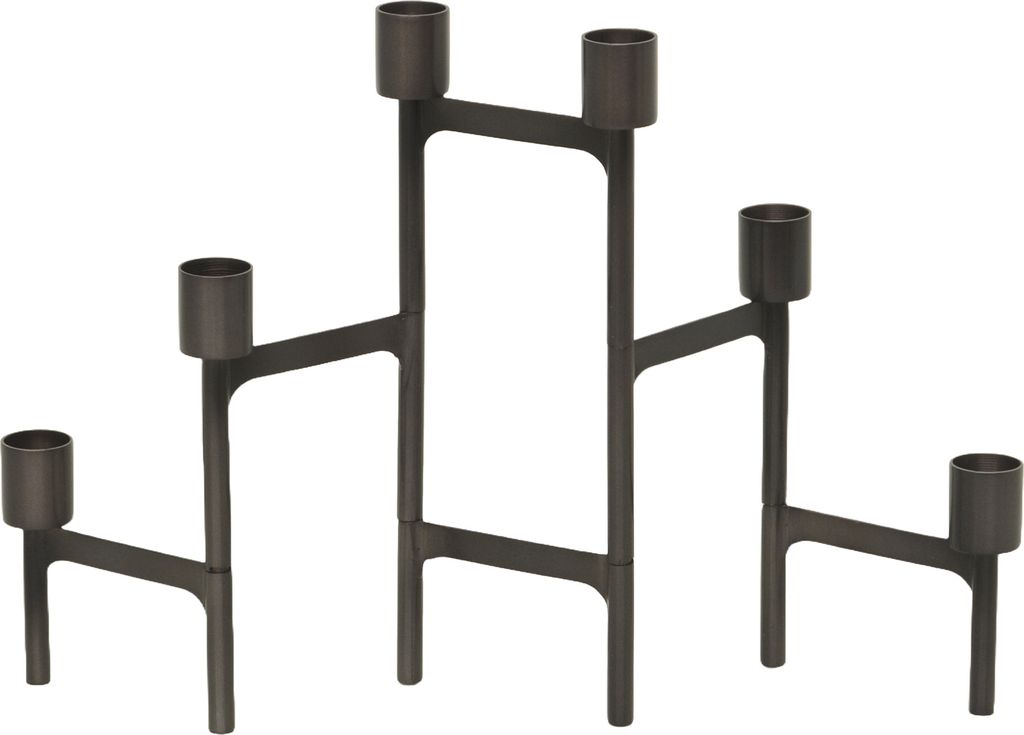 Retro Ridge Candelabra, schwarz