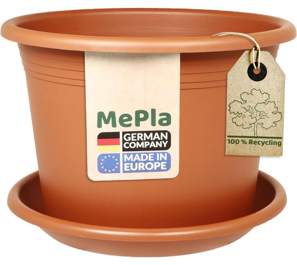 MePla - Set - Pflanzkübel Cylindro ø 60 + Untersetzer ø 58 Produktbild 